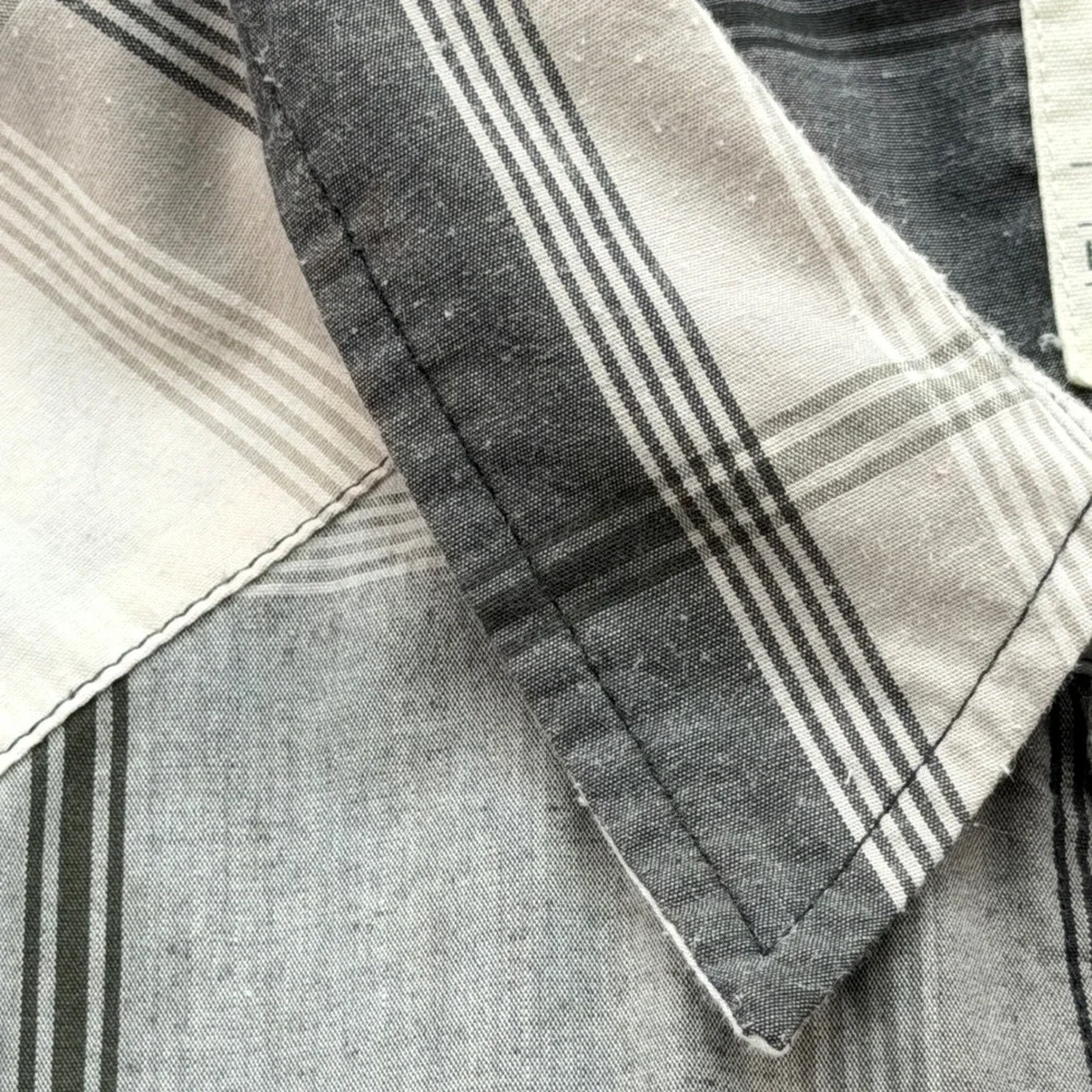 Levi's Shirt‎ Mens XXXL Grey Plaid Western Snap Front Long Sleeve Pearl Snap